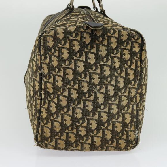 DIOR Trotter Canvas Boston Bag Navy Gold - Picture 5 of 12